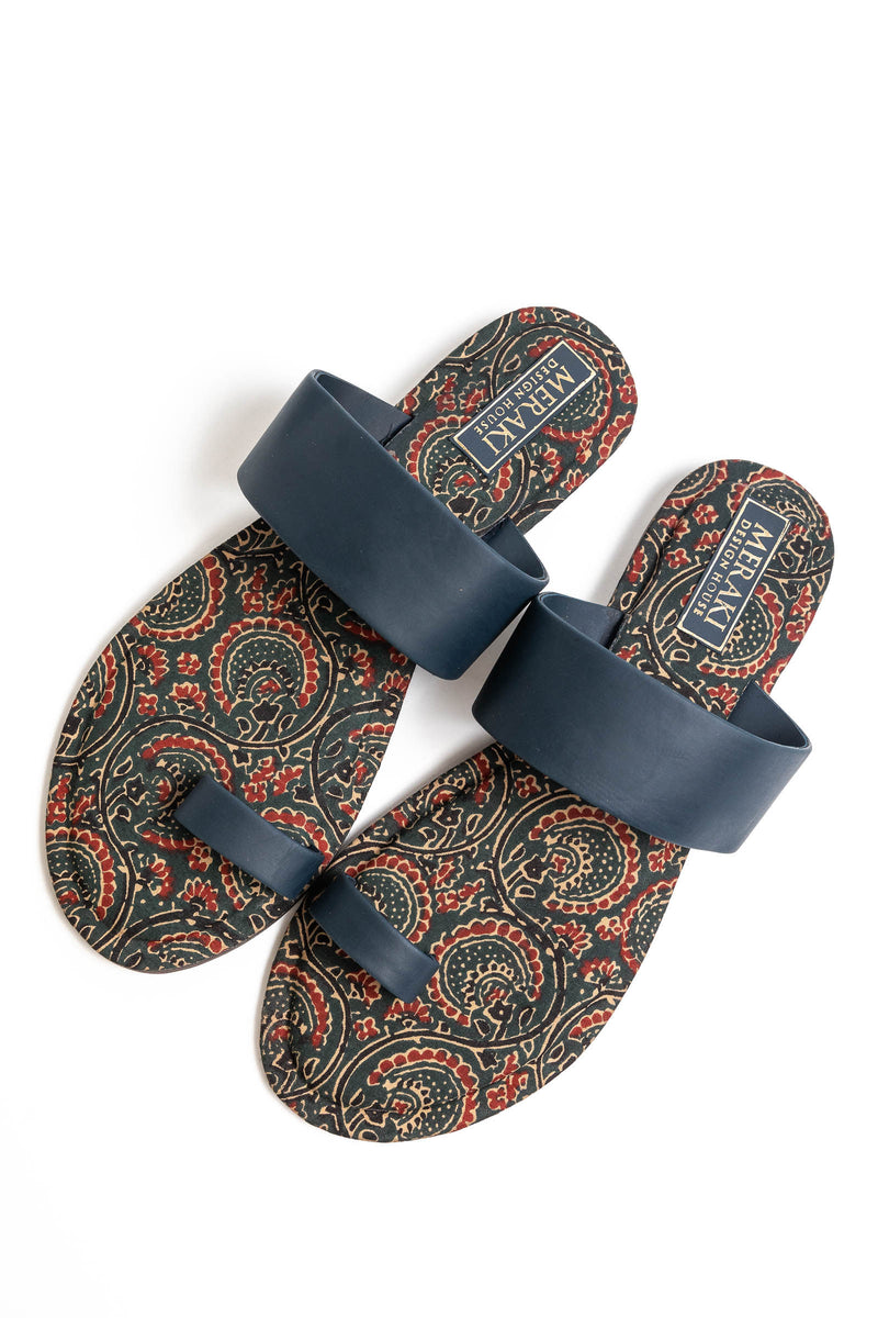 Blockprint Toe Ring Sandals