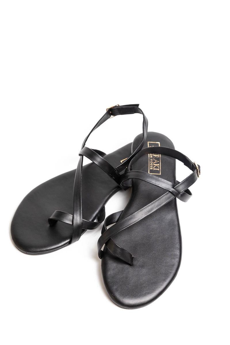 Black Strap Sandals