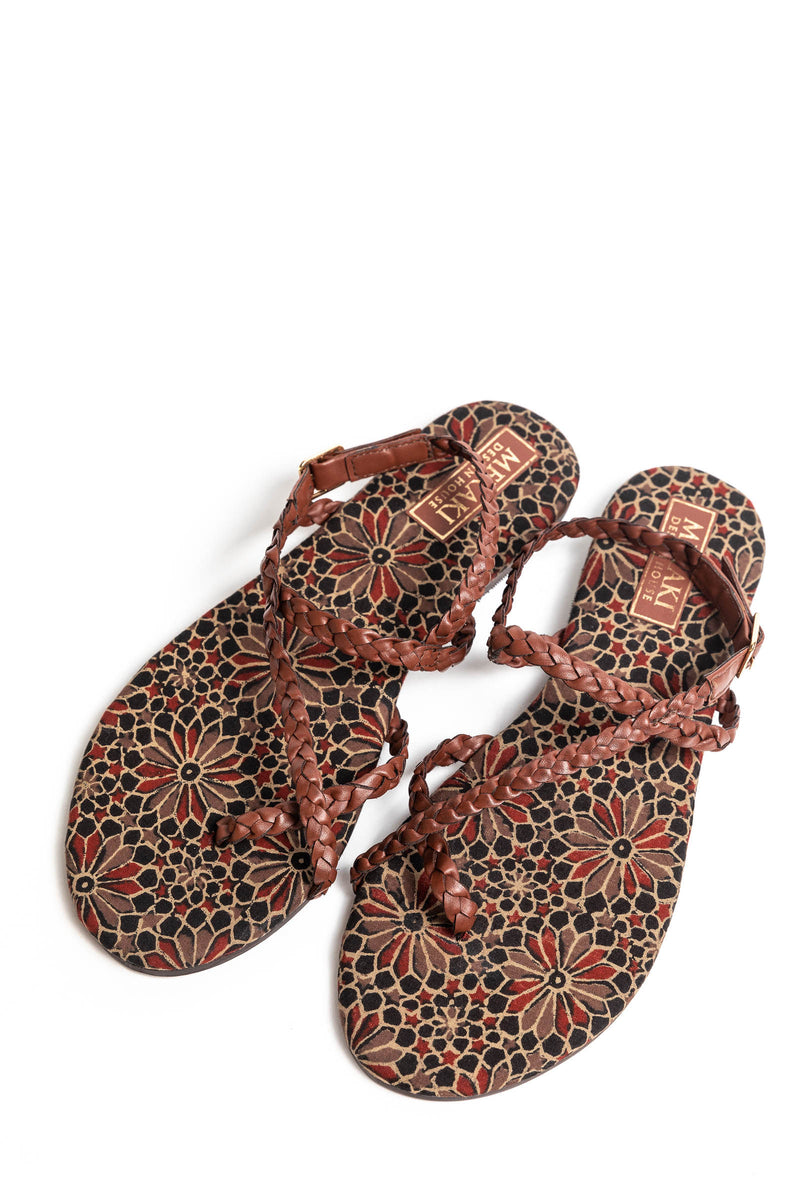Brown Braid Sandals