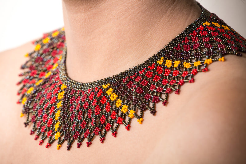 Hand Beaded Statement Necklace