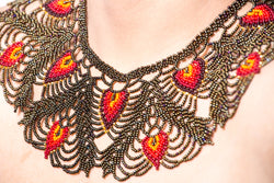 Hand Beaded Statement Necklace